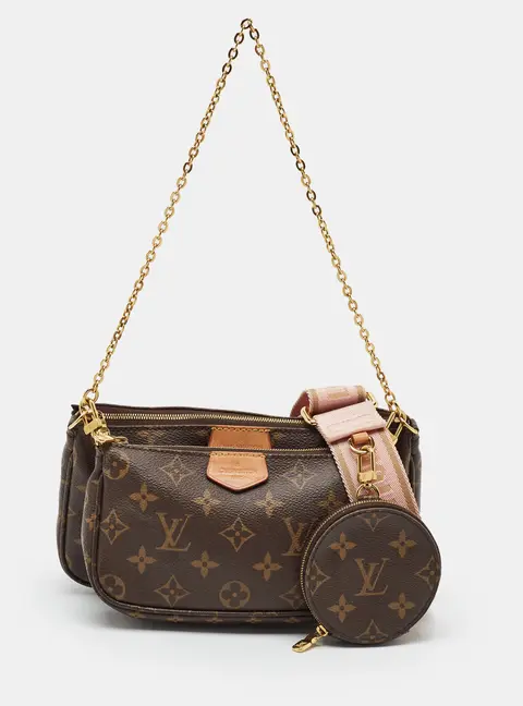 Louis Vuitton Rose Pink Monogram Canvas Multi Pochette Accessoires Bag