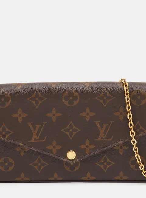 Louis Vuitton F&eacute;licie Pochette Monogram Canvas Brown Bag