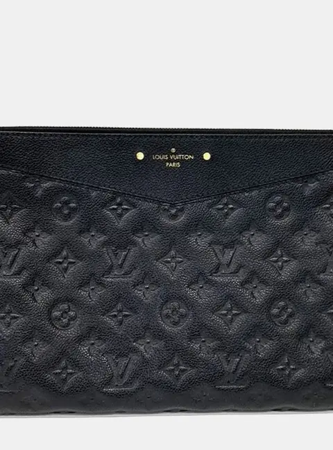 Louis Vuitton Black Leather Empreinte Daily Clutch M62937
