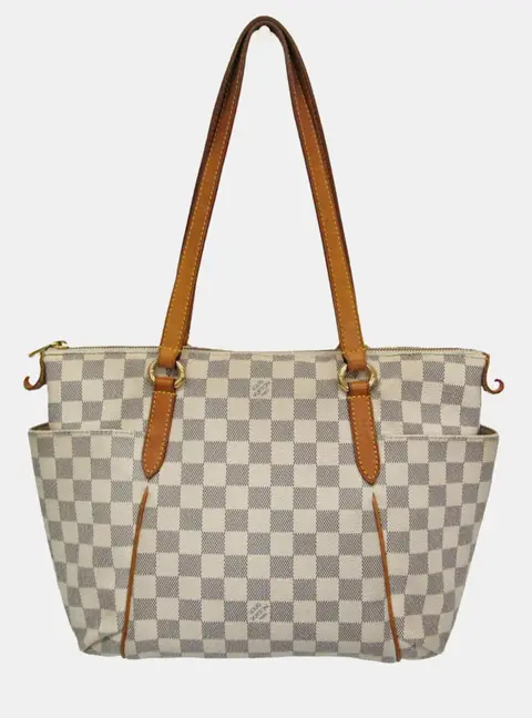Louis Vuitton Totally PM Damier Azur White Damier Azur Coated Canvas Tote Bag