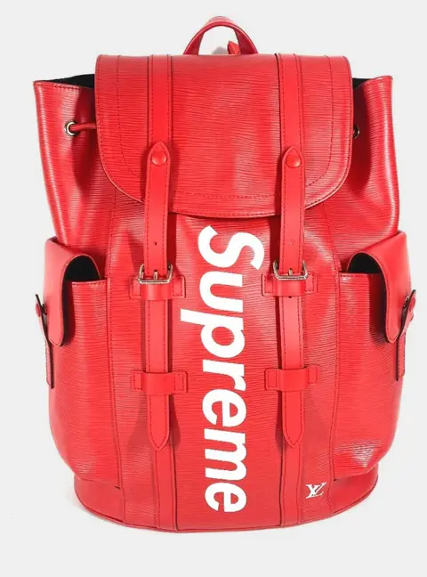 Louis Vuitton x Supreme Christopher PM Red Epi Leather Backpack Bag