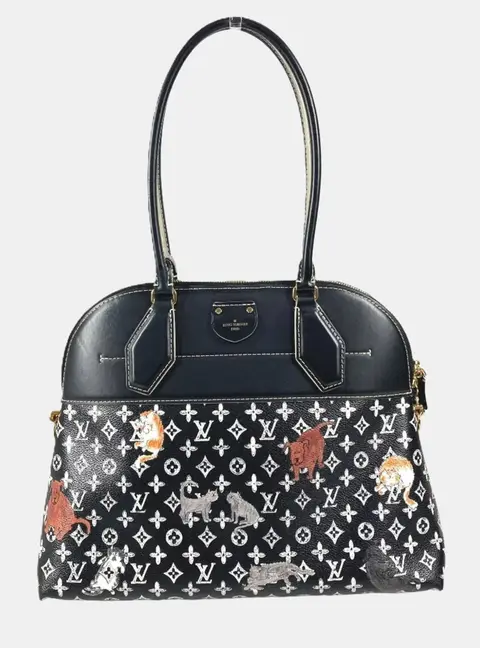 Louis Vuitton Alma Souple MM Noir Monogram Canvas Shoulder Bag