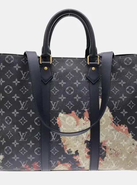 Louis Vuitton Monogram Bleach Sac Plat 24H Ancre Blue Monogram Canvas Tote Bag