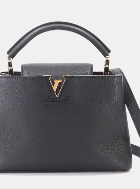 Louis Vuitton Capucines BB Black Taurillon Leather Shoulder Top Handle Bag