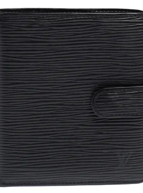Louis Vuitton Black Epi Leather Compact Wallet
