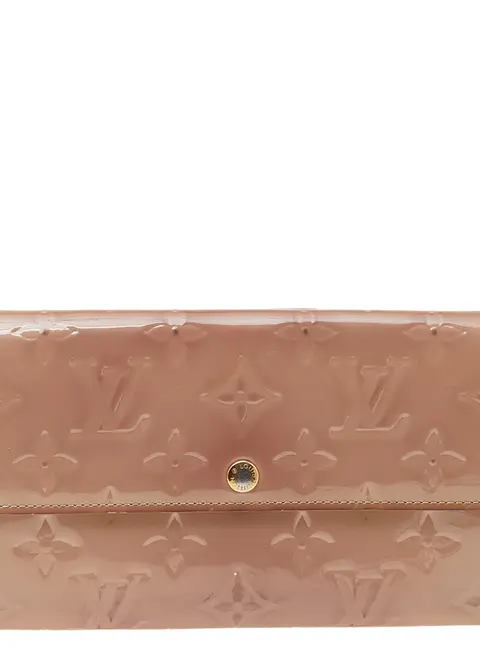 Louis Vuitton Rose Florentine Monogram Vernis Sarah Wallet