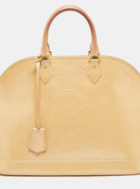 Louis Vuitton Noisette Monogram Vernis Alma GM Bag