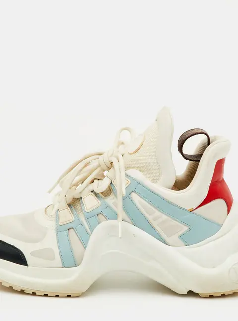 Louis Vuitton Archlight Size 40 Multicolor Fabric and Leather Lace Up Sneakers