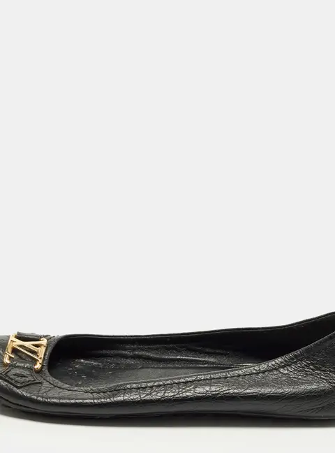 Louis Vuitton Oxford Size 38.5 Black Leather Ballet Flats