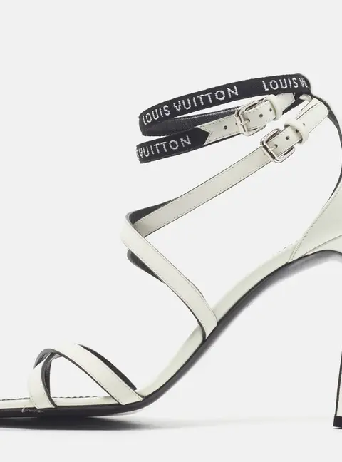 Louis Vuitton Call Back Size 41 Cream Leather Ankle Strap Sandals