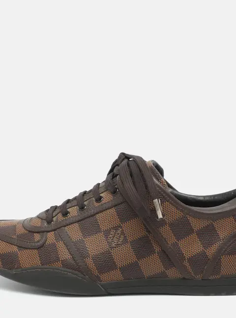 Louis Vuitton Size 37 Brown Damier Ebene Canvas and Leather Low Top Sneakers