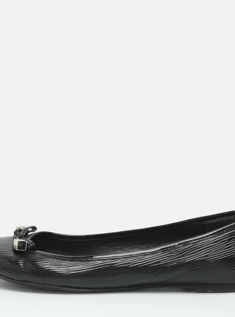 Louis Vuitton Debbie Size 40 Black Electric Epi Leather Flats