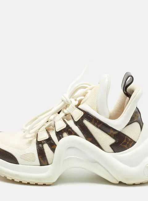 Louis Vuitton Archlight Size 36.5 White Monogram Canvas, Leather and Mesh Low Top Sneakers