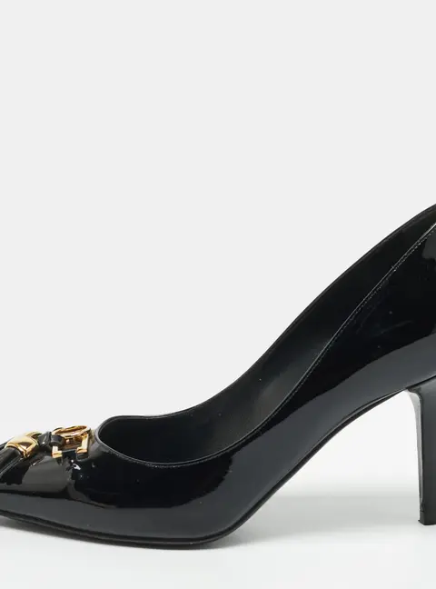 Louis Vuitton Shake Size 37 Black Patent Leather Pumps