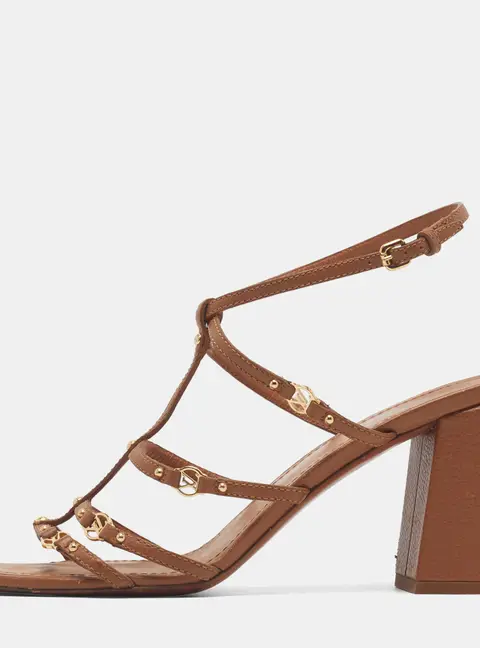 Louis Vuitton Size 41 Brown Leather Ankle Strap Sandals
