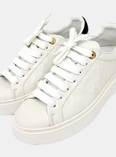 Louis Vuitton Time Out White Leather Sneakers EU 36