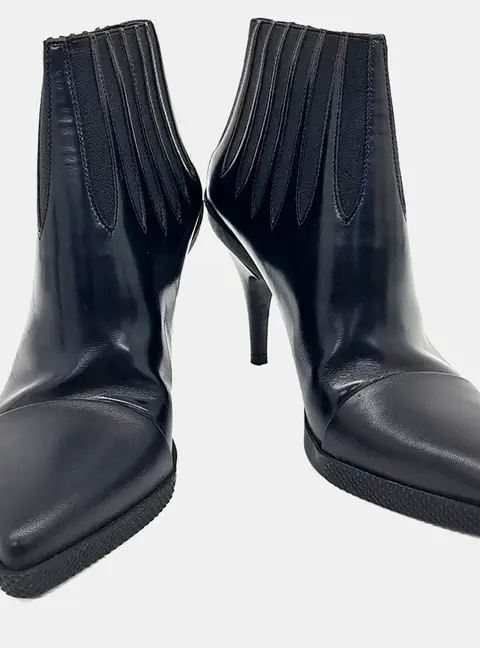Louis Vuitton Black Leather Ankle boots EU 36.5