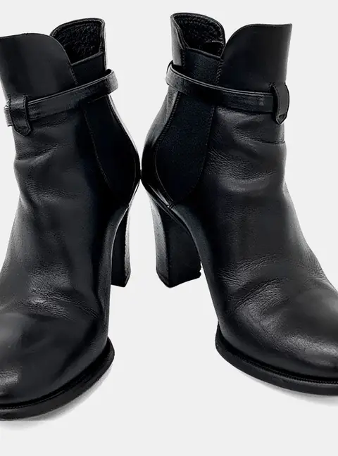 Louis Vuitton Black Leather Ankle Boots EU 37.5
