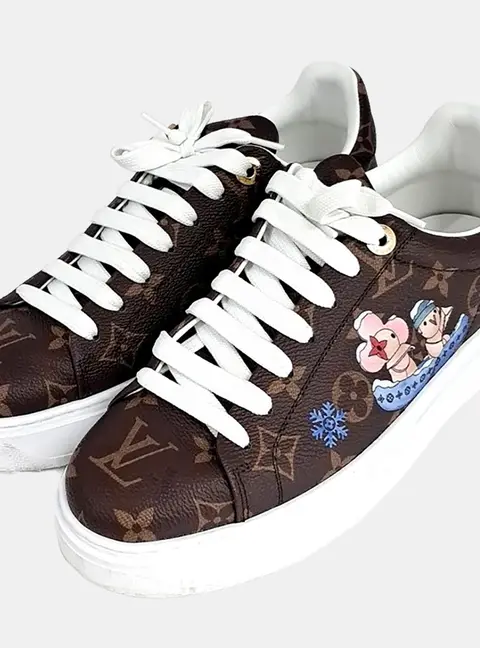 Louis Vuitton Time Out Brown Canvas Sneakers EU 37.5