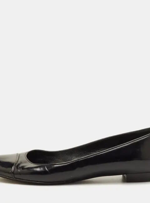 Louis Vuitton Mayfair Embellished Size 38 Black Matte Leather Ballet Flats