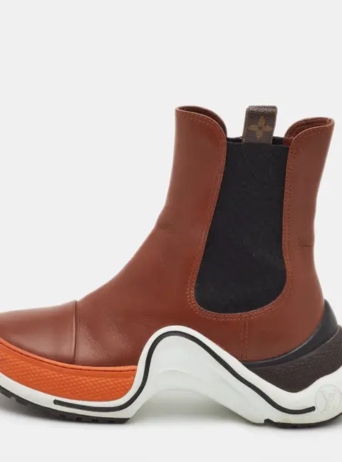 Louis Vuitton Archlight Size 37 Brown Leather High Top Sneaker Ankle Boots
