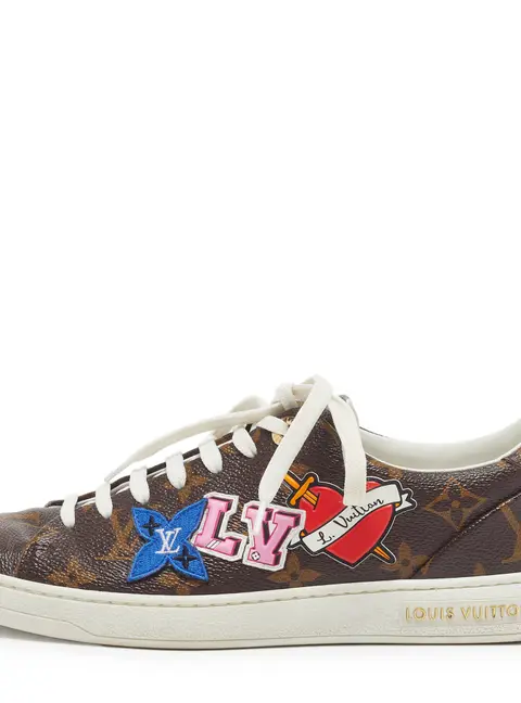 Louis Vuitton Frontrow Size 36.5 Brown Monogram Canvas Low Top Sneakers
