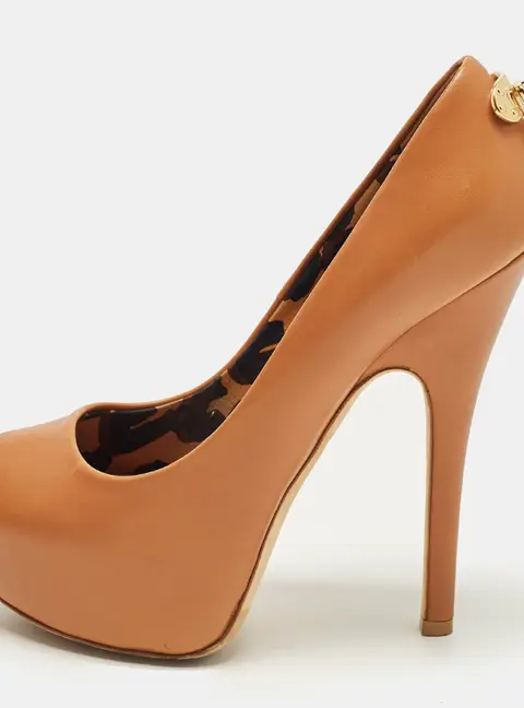 Louis Vuitton Oh Really! Size 37 Brown Leather Platform Pumps