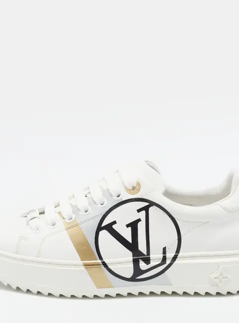 Louis Vuitton Time Out Size 36 White Leather Low Top Sneakers