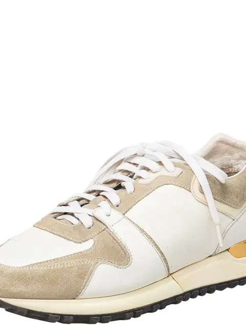 Louis Vuitton Run Away Size 37 White Leather, Patent Leather and Suede Low Top Sneakers