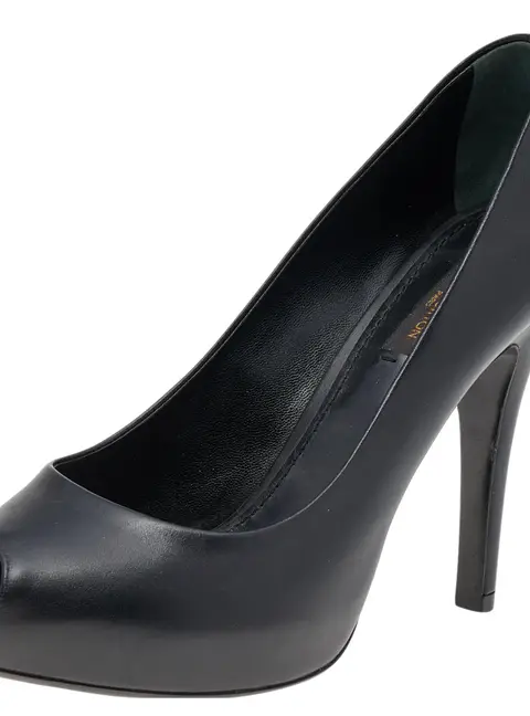 Louis Vuitton Black Leather Oh Really!  Pumps Size 38