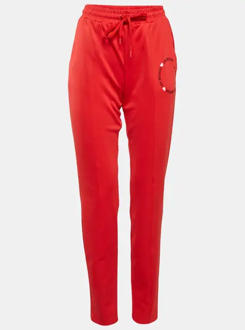 Love Moschino Red Jersey Track Trouser M