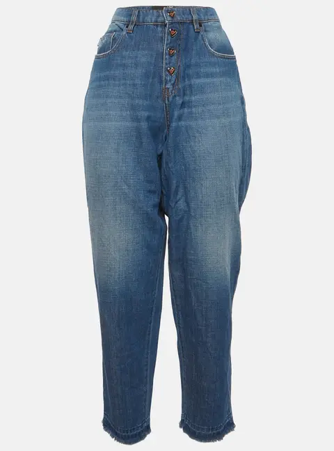 Love Moschino Blue Denim Distressed High Rise Jeans M/Waist 29"