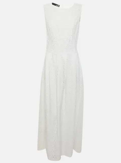 Love Moschino White Lace Maxi Dress S