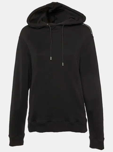 Paco Rabanne Black Cotton Hooded Sweatshirt XL