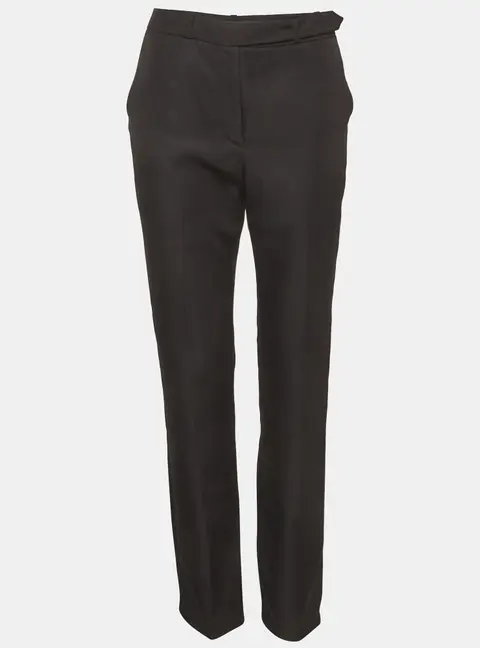 Paco Robanne Black Crepe Straight Fit Trousers S