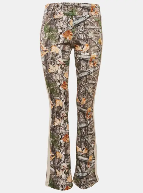 Palm Angels Multicolor Woodland Camo Print Jersey Track Pants XS