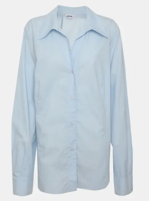 Persona Aqua Poplin Long Sleeve Shirt L