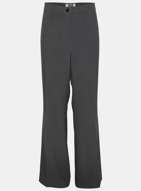 Perte by Krizia Grey Polyester Blend Fabric Trousers XL