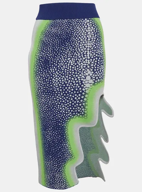 PH5 Blue/Green Stretch Knit Holly Pencil Skirt XS