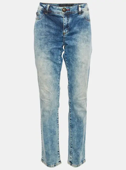 Philipp Plein Blue Denim Slim Fit Jeggings L/Waist 33"