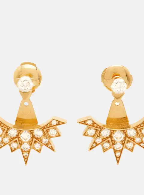 Piaget Sunlight Diamond 18k Rose Gold Stud Earrings