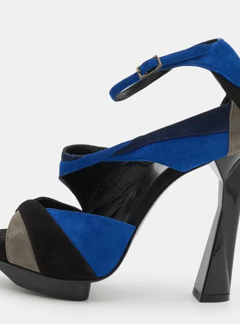 Pierre Hardy Multicolor Suede Ankle Strap Sandals Size 36
