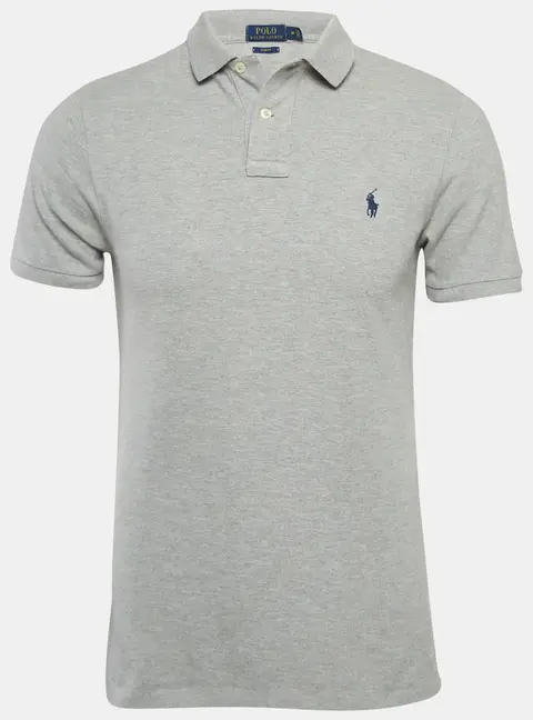 Polo Ralph Lauren Grey Cotton Slim Film Polo T-Shirt M