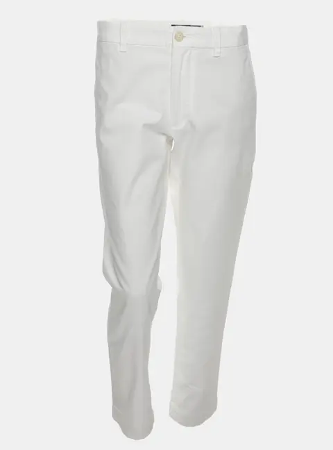 Polo Ralph Lauren White Stretch Fabric The Slim Chino Trouser S