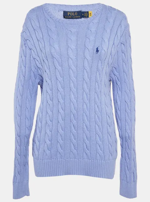 Polo Ralph Lauren Blue Cable Knit Sweater M