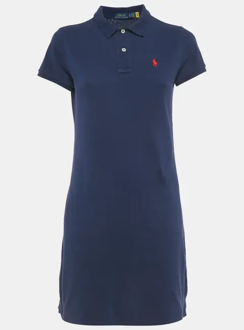 Polo Ralph Lauren Blue Cotton Mini Polo Dress XS