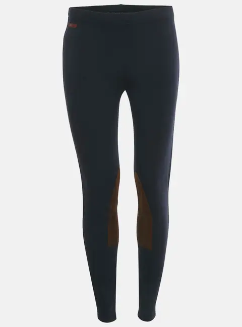 Polo Ralph Lauren Navy Blue Suede Trim Jersey Leggings M