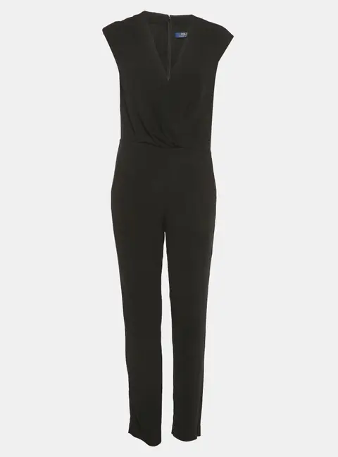 Polo Ralph Lauren Black Crepe Sleeveless Jumpsuit S