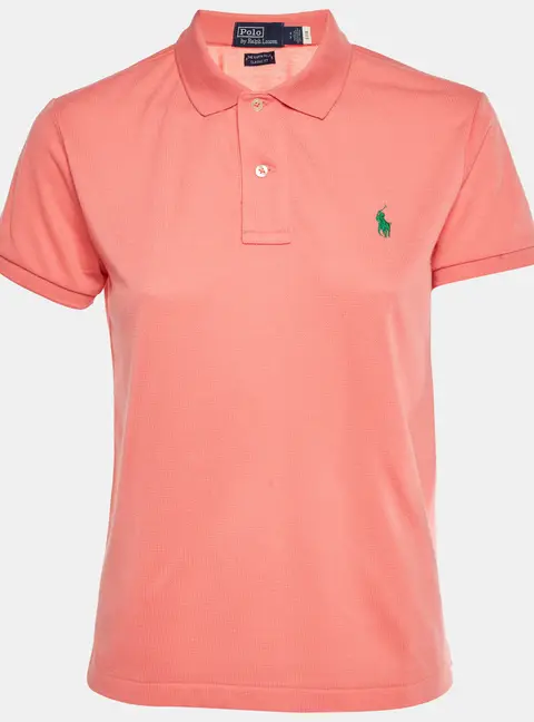 Polo Ralph Lauren Pink Pique Classic Fit Polo T-Shirt S