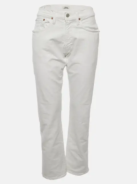 Polo Ralph Lauren White Denim Straight Fit Jeans M/Waist 30"